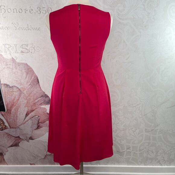 Vince Camuto Pink Silky Dress Layered Front Pleats Size 14 - Picture 9 of 14